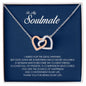 To My Soulmate, Interlocking Heart Necklace