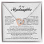 To My Stepdaughter Gift, Interlocking Heart Necklace