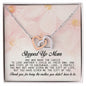 Stepped Up Mom Gift, Interlocking Heart Necklace