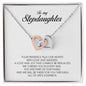 To My Stepdaughter Gift, Interlocking Heart Necklace