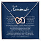 To My Soulmate, Interlocking Heart Necklace