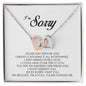 I'm Sorry Gift, Interlocking Heart Necklace