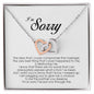 I'm Sorry Gift, Interlocking Heart Necklace
