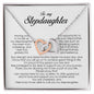 To My Stepdaughter Gift, Interlocking Heart Necklace