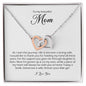 To My Beautiful Mom, Interlocking Heart Necklace