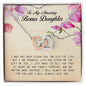 To my amazing bonus To My Amazing Bonus Daughter, Interlocking Heart Necklace Interlocking Heart Necklace