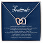 To My Soulmate, Interlocking Heart Necklace