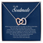 To My Soulmate, Interlocking Heart Necklace