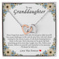 To My Granddaughter, Interlocking Heart Necklace
