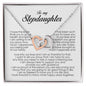 To My Stepdaughter Gift, Interlocking Heart Necklace