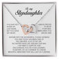 To My Stepdaughter Gift, Interlocking Heart Necklace
