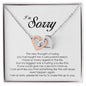 I'm Sorry Gift, Interlocking Heart Necklace