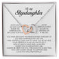 To My Stepdaughter Gift, Interlocking Heart Necklace