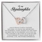 To My Stepdaughter Gift, Interlocking Heart Necklace