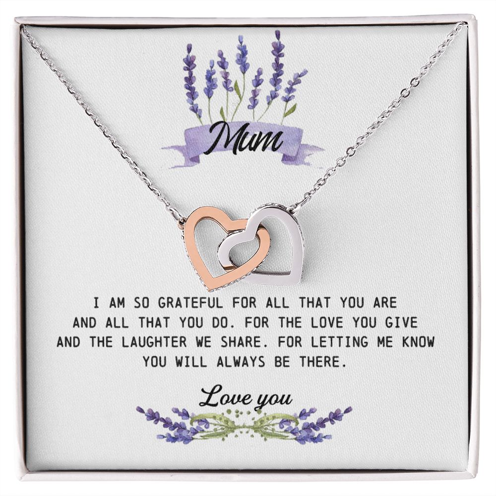 Mum Gift, Interlocking Hearts Necklace