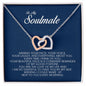 To My Soulmate, Interlocking Heart Necklace