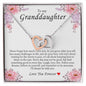 To My Granddaughter, Interlocking Heart Necklace