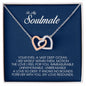 To My Soulmate, Interlocking Heart Necklace