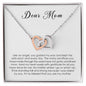 Dear Mom Gift, Interlocking Heart Necklace