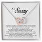 I'm Sorry Gift, Interlocking Heart Necklace