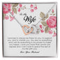 To My Wife , Interlocking Heart Necklace