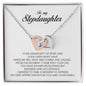 To My Stepdaughter Gift, Interlocking Heart Necklace