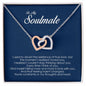 To My Soulmate, Interlocking Heart Necklace