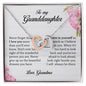 To My Granddaughter, Interlocking Heart Necklace