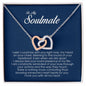 To My Soulmate, Interlocking Heart Necklace