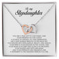 To My Stepdaughter Gift, Interlocking Heart Necklace
