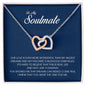 To My Soulmate, Interlocking Heart Necklace