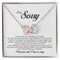 I'm Sorry Gift, Interlocking Heart Necklace