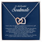 To My Soulmate, Interlocking Heart Necklace