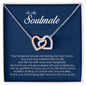 To My Soulmate, Interlocking Heart Necklace