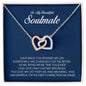 To My Soulmate, Interlocking Heart Necklace