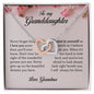 To My Granddaughter, Interlocking Heart Necklace