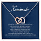 To My Soulmate, Interlocking Heart Necklace