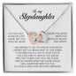 To My Stepdaughter Gift, Interlocking Heart Necklace