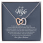 To My Wife, Interlocking Heart Necklace