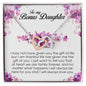 To My Bonus Daughter, Interlocking Heart Necklace
