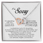 I'm Sorry Gift, Interlocking Heart Necklace