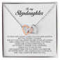 To My Stepdaughter Gift, Interlocking Heart Necklace
