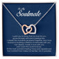 To My Soulmate, Interlocking Heart Necklace