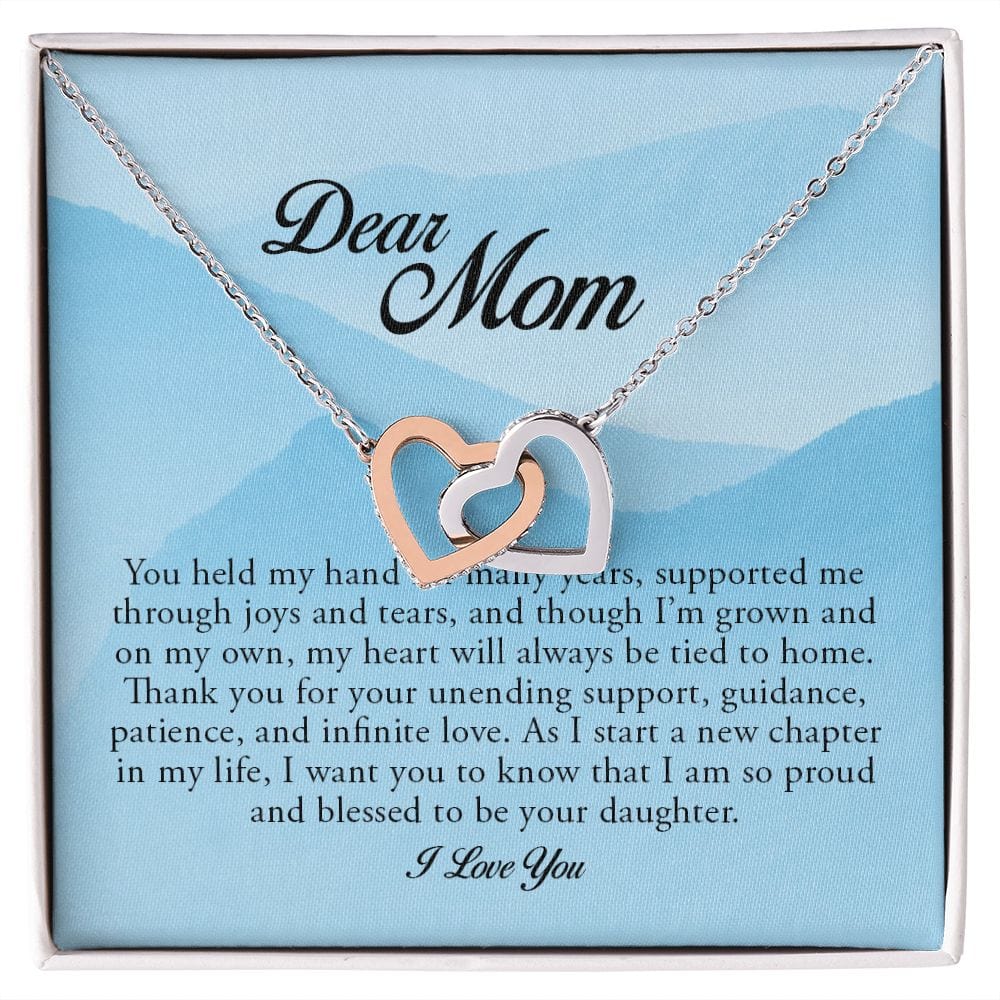 Dear Mom, Interlocking Hearts Necklace