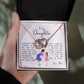 To My Daughter, Interlocking Hearts Necklace