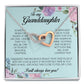To My Granddaughter, Interlocking Heart Necklace