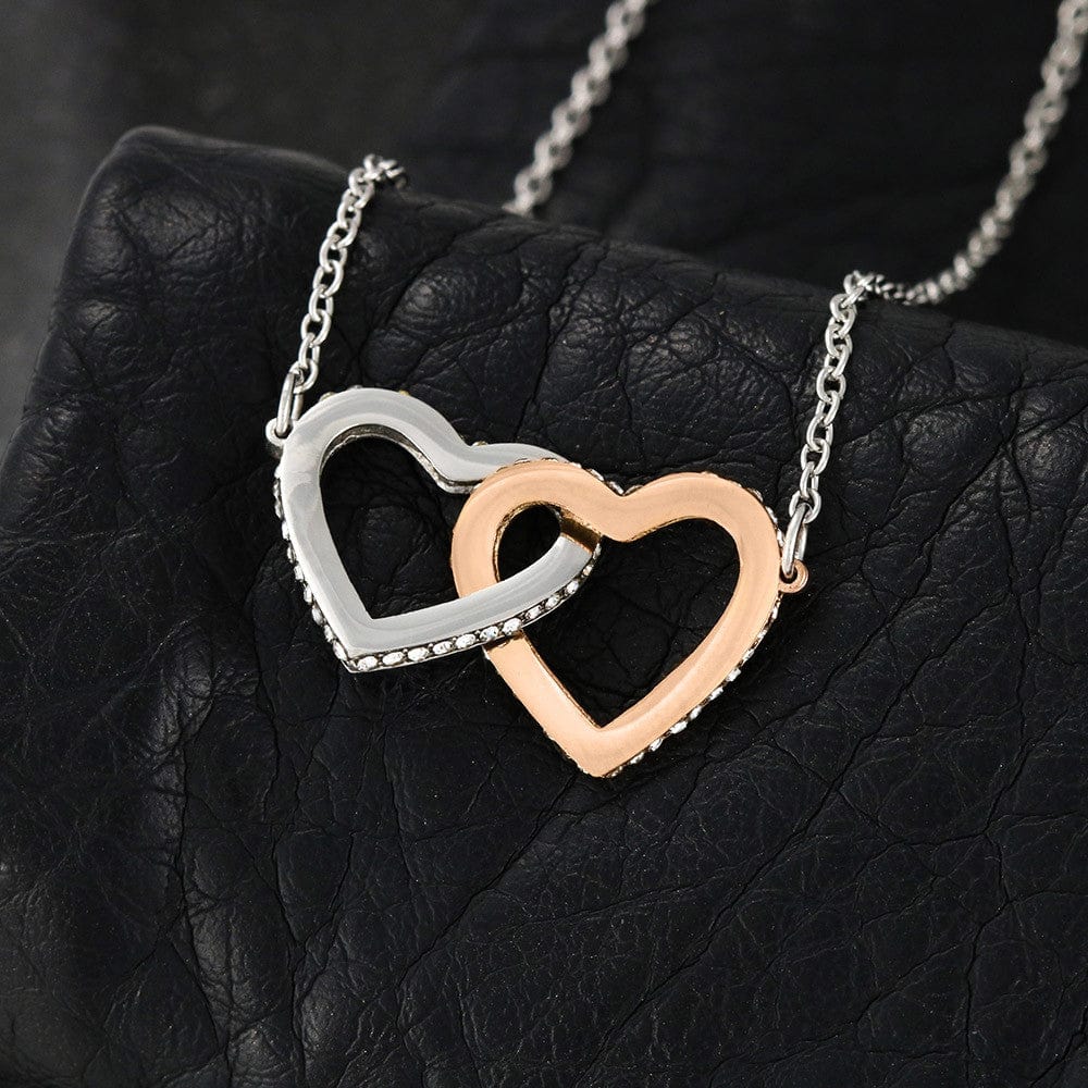 To My Daughter, Interlocking Hearts Necklace