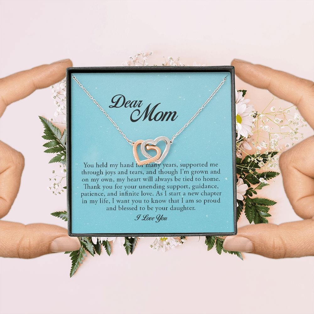 Dear Mom, Interlocking Hearts Necklace