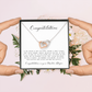 Master's Degree Gift for Her, Interlocking Hearts Necklace
