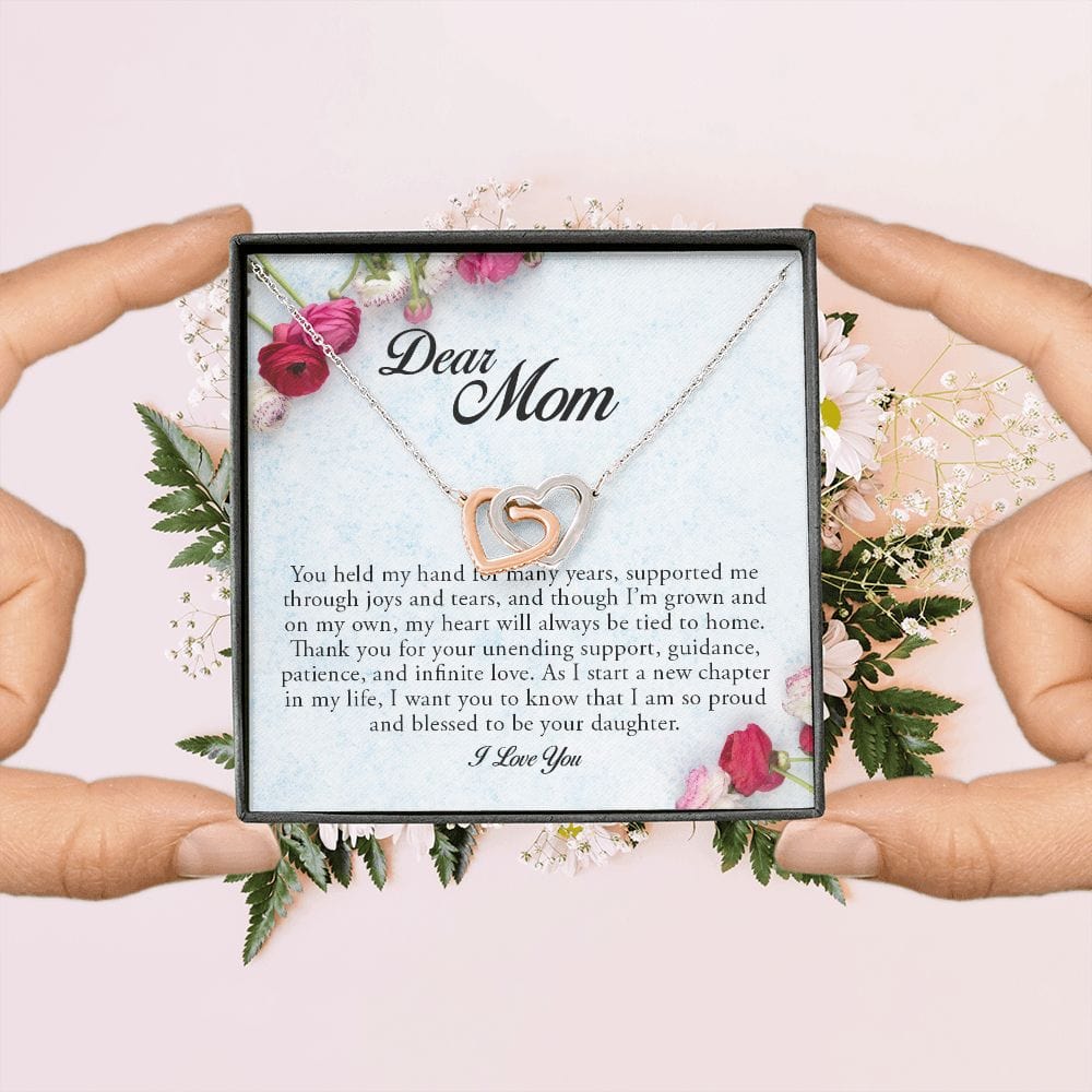 Dear Mom, Interlocking Hearts Necklace